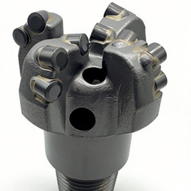 Four-wing arc angle PDC water well drill bit3
