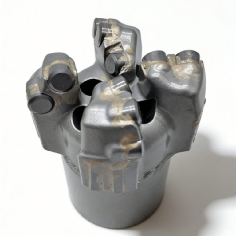 Four-wing arc angle PDC water well drill bit4