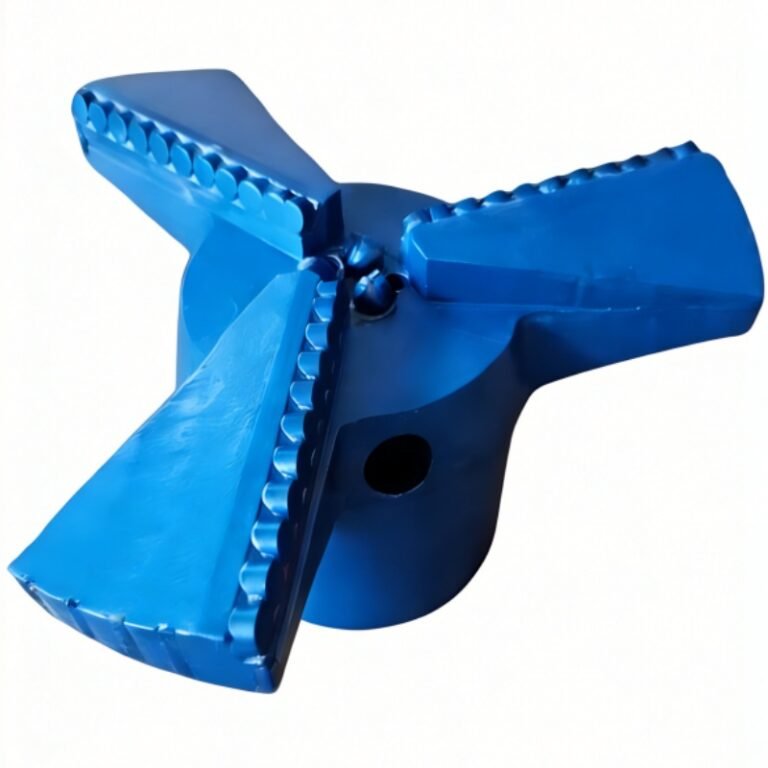 Three-wing concave PDC water well drill bit