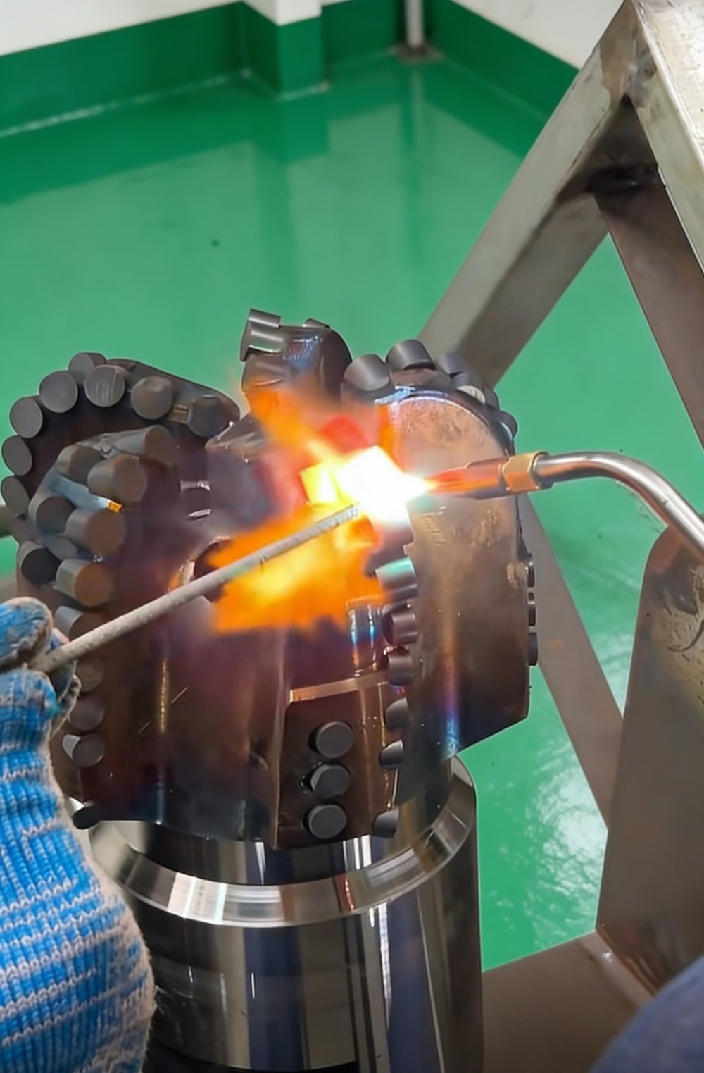 Welding of PDC bits