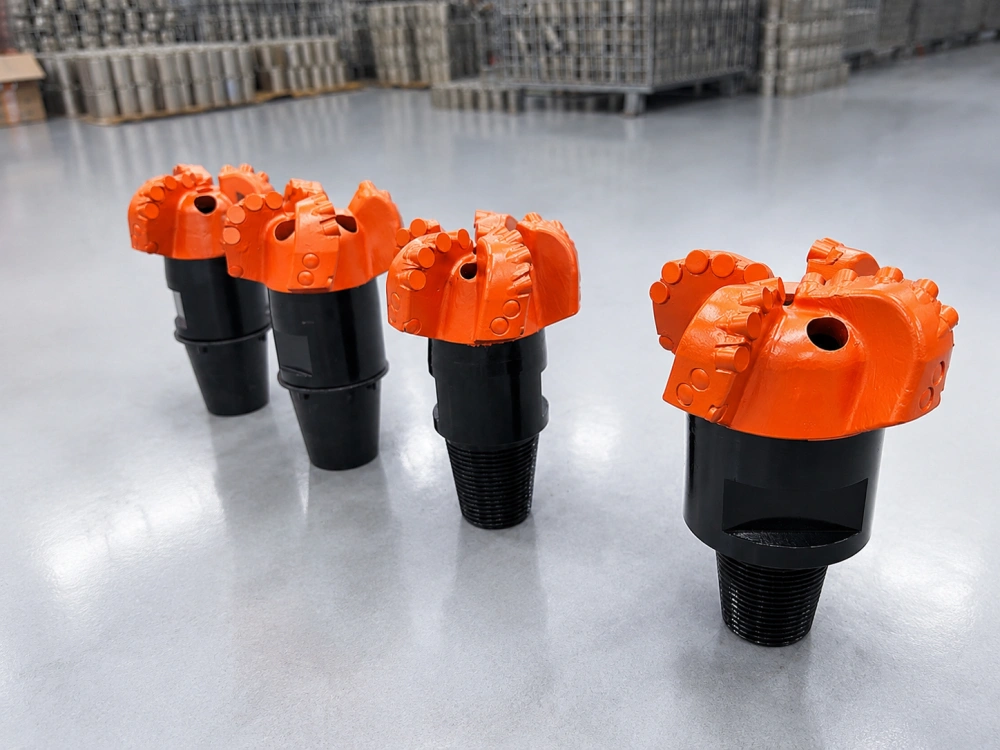 4-Blade PDC drill bit for medium-hard formations - balanced design for efficient drilling