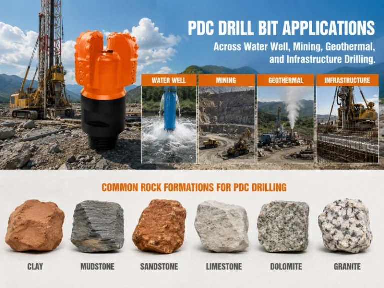 Rocks suitable for PDC bits